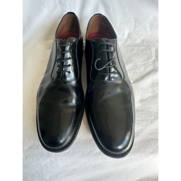 GRENSON Men\'s Evening / Oxford Shoe Black Lace-Up Patent-Look Formal Sz UK 11 main image 6